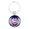 Angel Wings Heart Marine Design Glass Alloy Key Holder Keyring For Friends And Colleagues