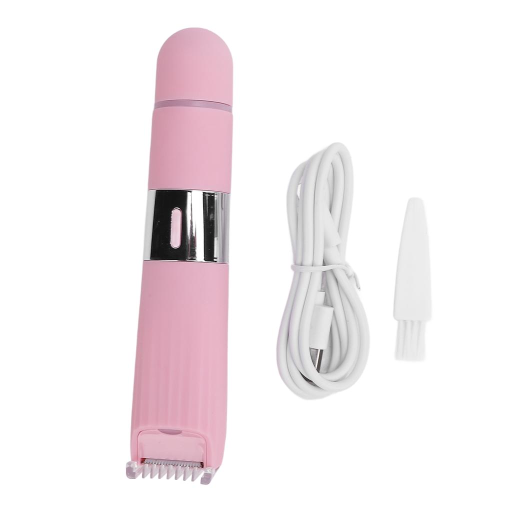 Электрический триммер для тела 2 в 1 для женщин, триммер для волос с двойной головкой для лица, губ, подбородка, лобка, подмышек, ног