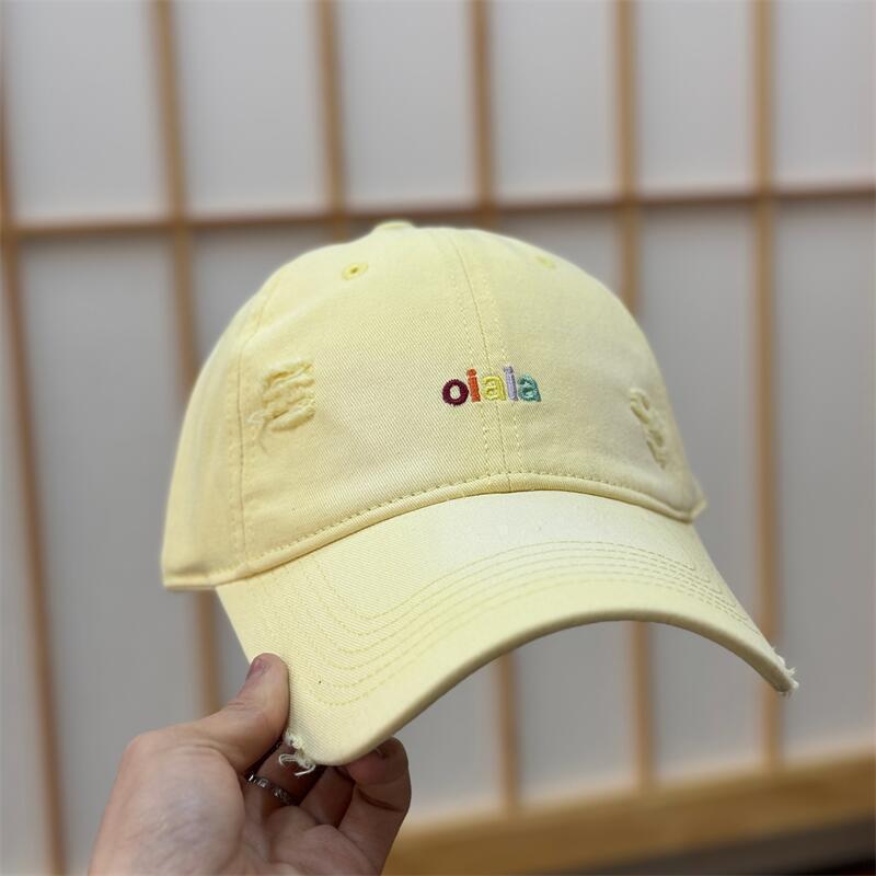 Spring And Summer Color Letter Embroidery Baseball Cap Female Face Small Cap Male Tide High Quality