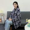 Lady Multifunction Doublelayer Tartan Plaid Blanket Scarf Wrap Shawl Keep Warm