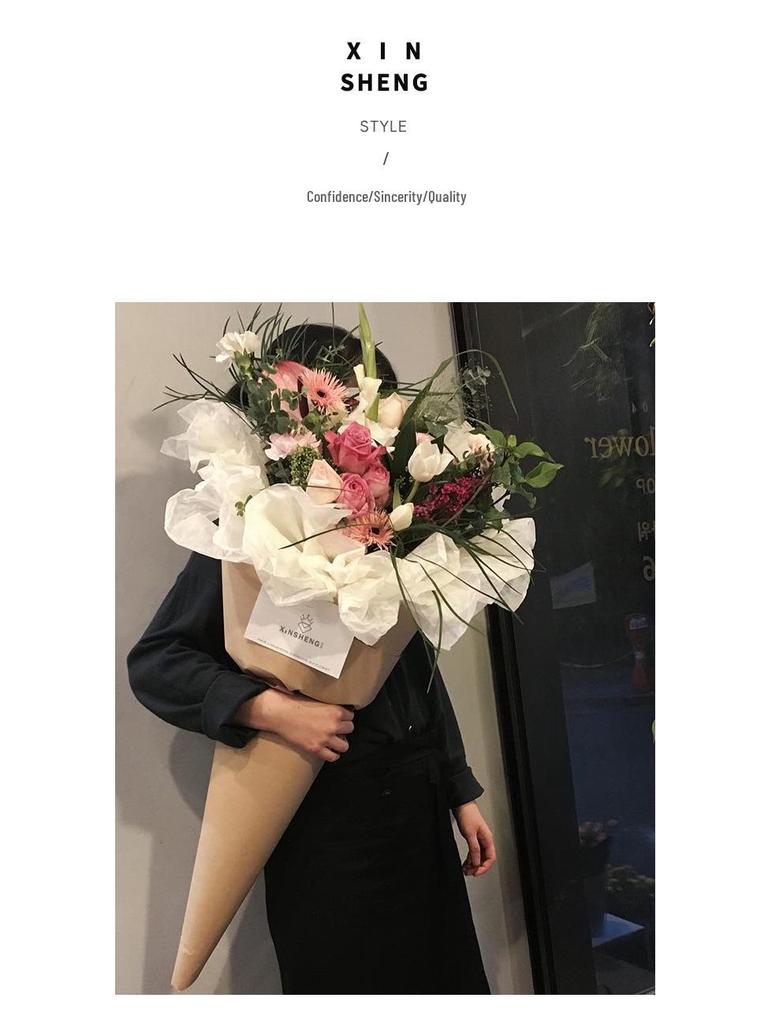 Цветочная тишью бумага в корейском стиле для упаковки букетов и украшения подарков