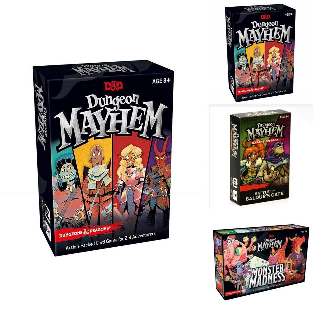 Карточная игра Dungeon Mayhem с бумажными картами для стратегии и семейного веселья