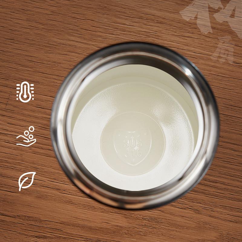 GIANXI 480 мл Кружка для кофе из нержавеющей стали с холодной изоляцией и крышкой, бытовая керамическая подкладка, бутылка для воды, кухонный термос