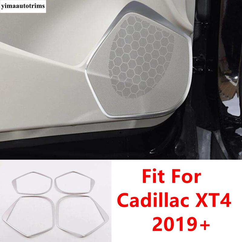 Car Inner Door Stereo Speaker Audio Sound Loudspeaker Ring Frame Cover Trim Accessories Interior For Cadillac XT4 -
