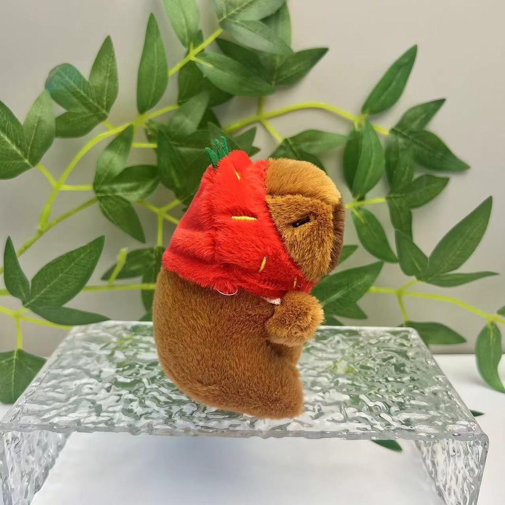 Забавный плюшевый брелок-капибара, красочный дизайн животного, идеально подходит для украшения детской комнаты или сумки