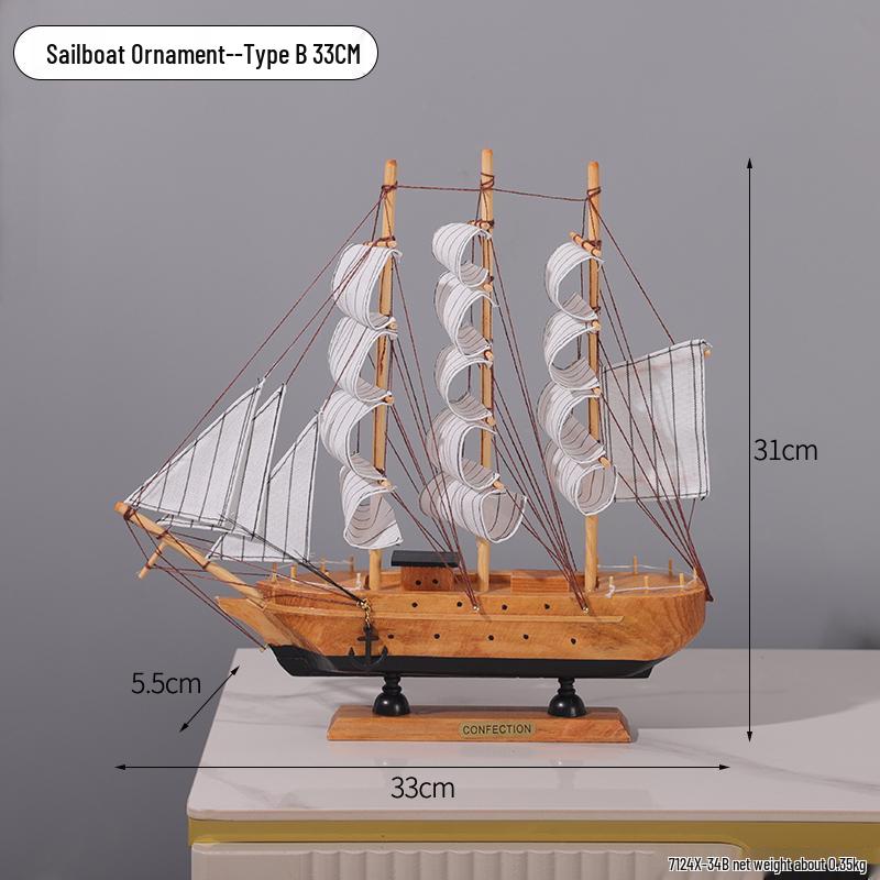 Орнамент Парусная лодка - Модель для украшения дома или офиса