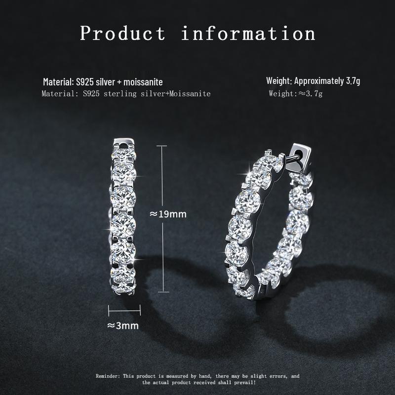 Моиссанитовые серьги-каффы «Звездное небо»: Серебро 925 пробы, Роскошный дизайн с бриллиантами