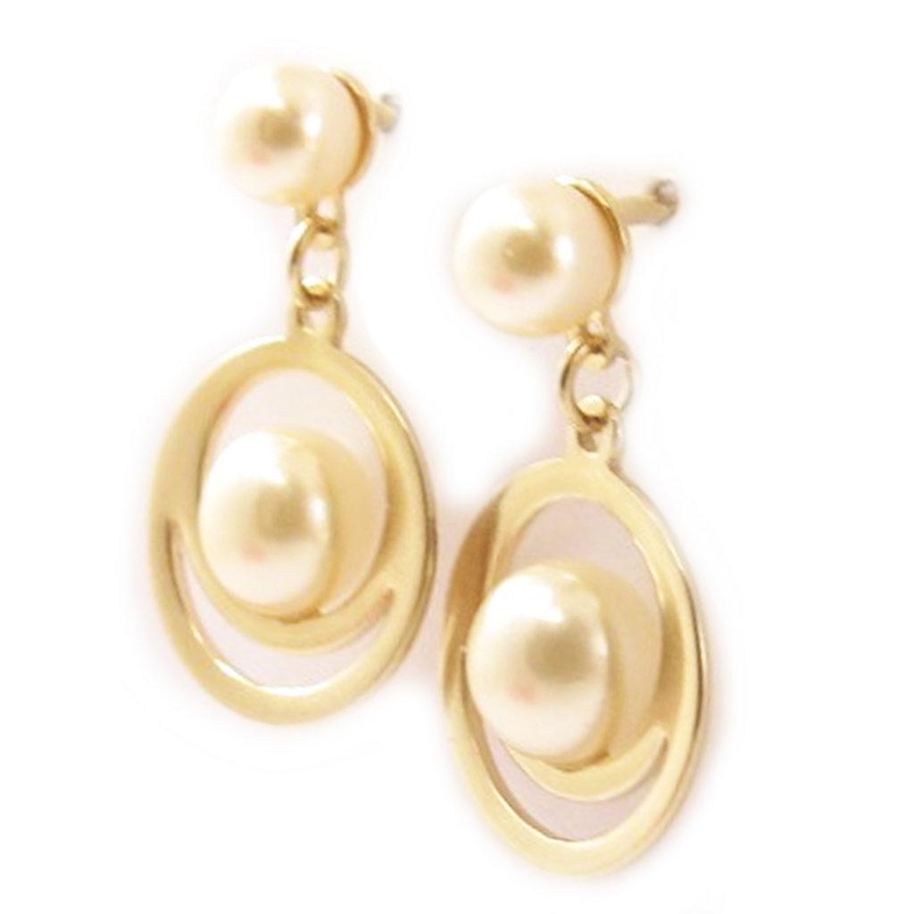 Les Trésors De Lily [C5746] - Позолоченные серьги «Люсиль», белое золото