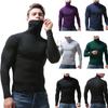New Flexible Cotton Autumn Winter Men'S Underwear Sweater Turtleneck Solid Color Casual Sweater Men's Slim Fit Brand Knitted Pullovers