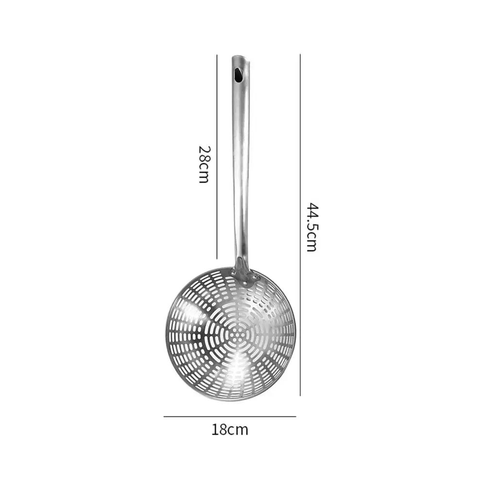 Stainless Steel Colander Long Handle Oil Frying Kitchen Fried Food Net Sieve Tool Spoon Leaky Spoon Household Cooking Tool