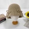 New Arrivals Open Run Women Mohair Wool Bucket Hat Knot Ballet