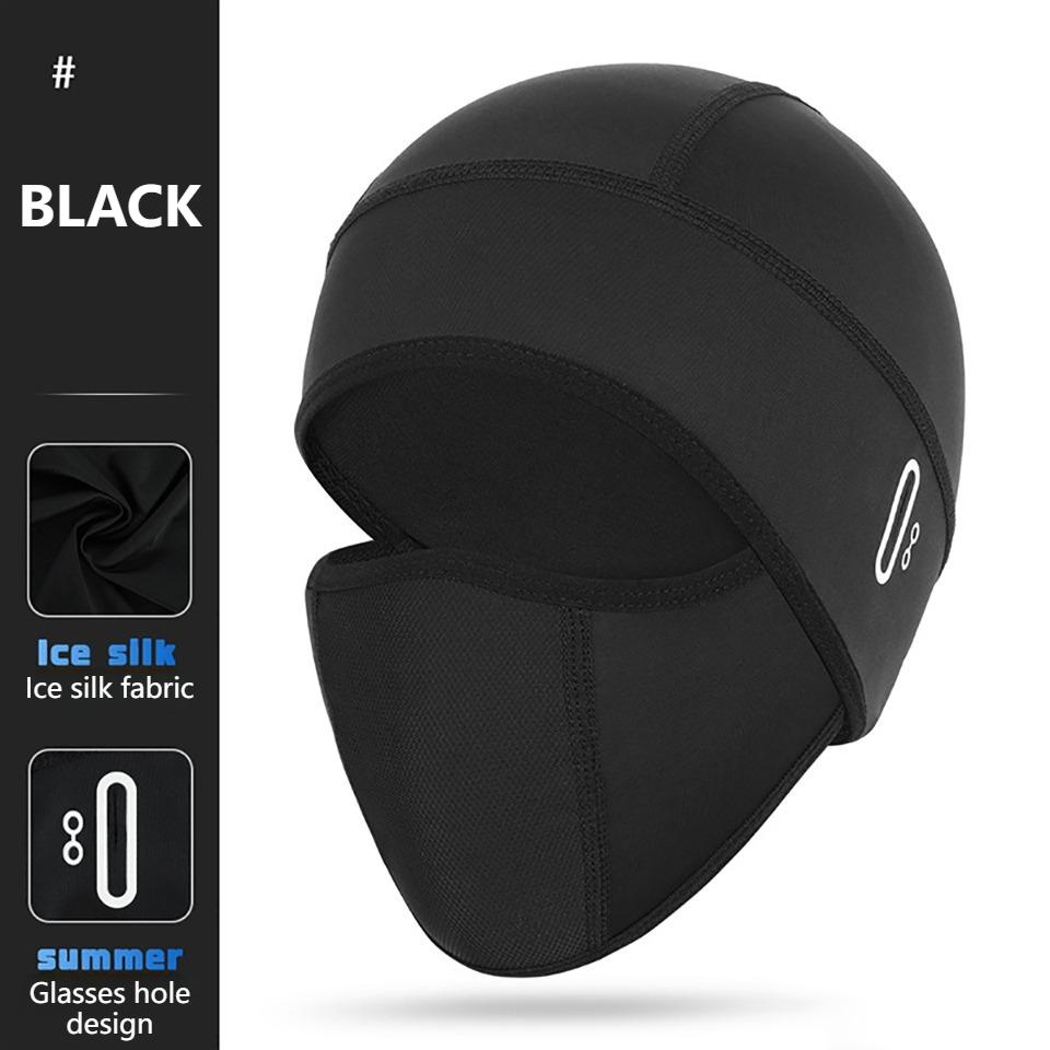 1Pcs Men Women Summer Cycling Skull Cap Thin Ice Silk Quick Dry Breathable Bike Helmet Liner UV Protection Outdoor Sports