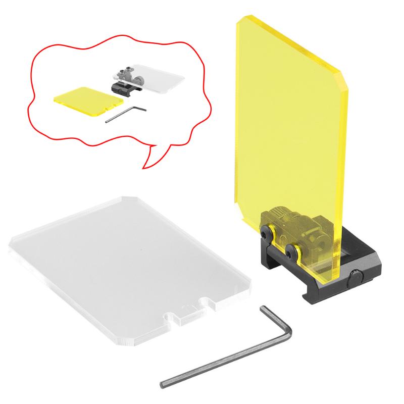 Scope Lens Protector Foldable Sight Lens Screen Cover With 20Mm Rail Base Rifles Scope Sight Airsoft Lens Protector For Outdoor