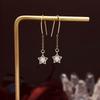 Light Luxury Five-pointed Star Earrings for Women, Japanese and Korean Simple Temperament, Versatile Earrings, Ear Hooks, Tassel Earrings