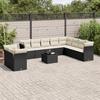 VidaXL Garden Lounge Set with Cushions 11 Pcs, Patio Sofas, Patio Furniture Set, Outdoor Furniture, Black 3249705
