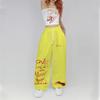 Y2K Уличная одежда, белые спортивные штаны, женские черные спортивные штаны в корейском стиле с буквенным принтом, большие спортивные штаны в стиле Харадзюку, Kpop, беговые брюки в стиле хип-хоп