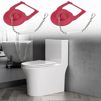 2 шт. Универсальные резиновые клапаны для сливного бачка унитаза, высокопроизводительные клапаны с цепочкой из нержавеющей стали, простые в установке