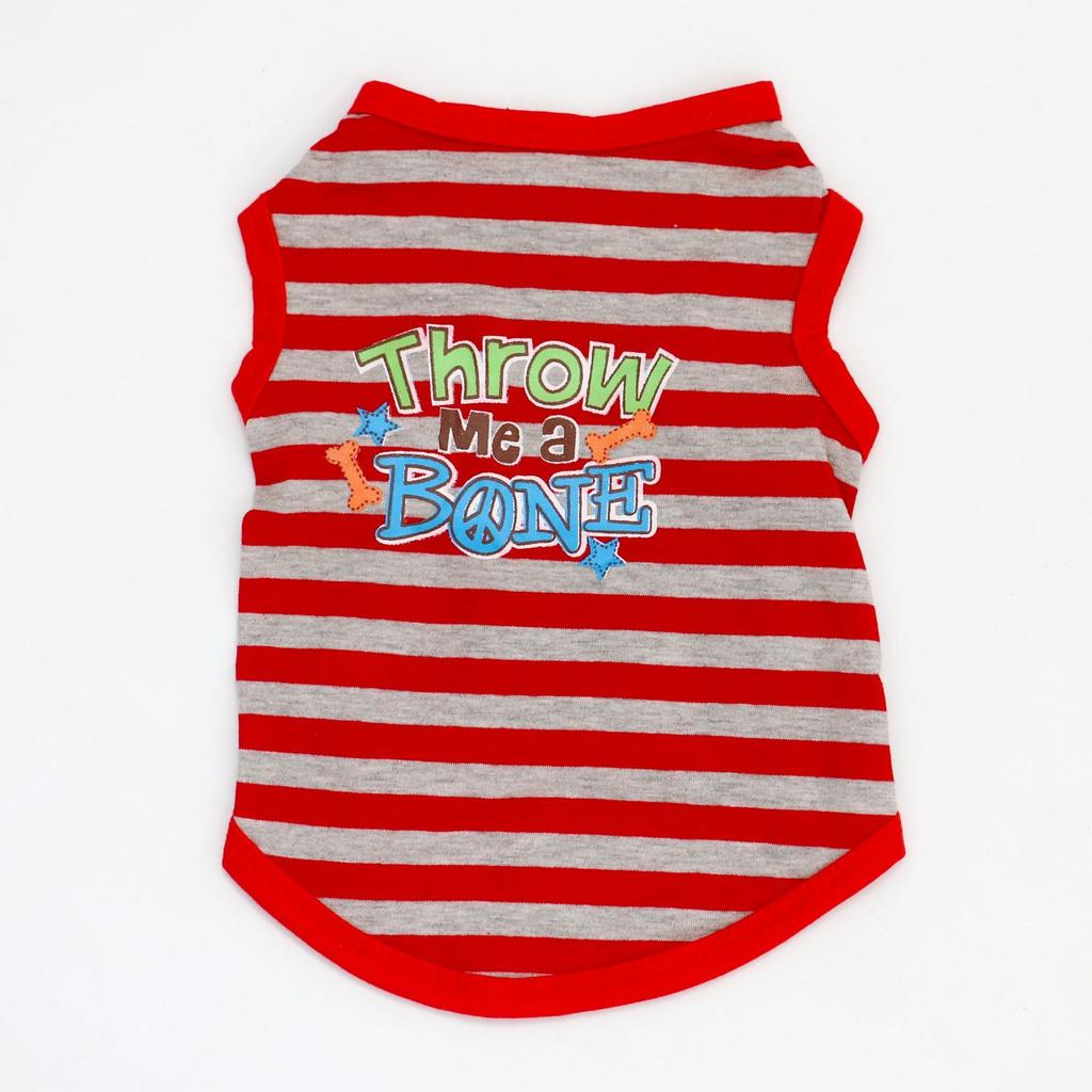 Pet Clothing, New Spring and Summer Models, Cat and Dog Pet Clothes, Breathable Striped Vest