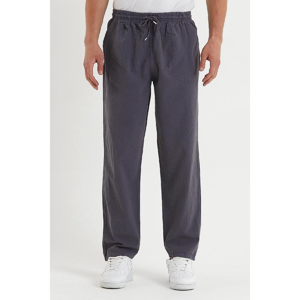 Черные мужские льняные брюки 1480