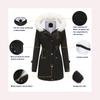 Jackets for Women Fleece Autumn and Winter Removable Hair Collar Women's Pie Over Long-sleeved Hooded Cotton Coat Velvet Coat Cotton Clothing Women