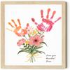 Flower Bouquet Handprint Art Craft DIY Kit, Unique Gifts for Mom from Daughter or Son for Mother's Day Birthday Christmas Grandma .(44*34cm, with