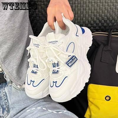 Женская обувь для папы Ins Tide, весенне-летние дышащие зеленые кроссовки на толстой подошве, женские кроссовки