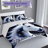 3PC Custom Name Celestial Horse Dreams Bedding Set Printed  Bedding Set Duvet Cover Closure Includes 1 Duvet Cover & 19 Pillowcases for Bedroom