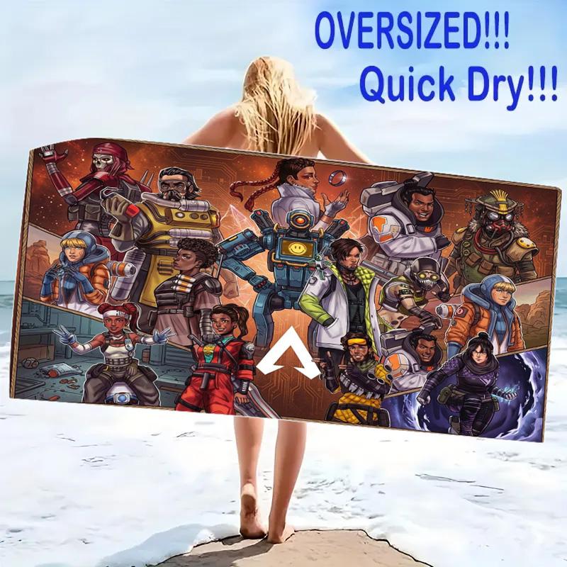 Apex Legends Print Beach Towel, Large Soft Quick Dry Towel for Beach Camping Swimming