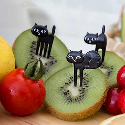 Новинка Пластиковые Мультяшные Животные Муравьи Кошки Форма Музыкальной Ноты Пищевые Фруктовые Вилки Зубочистки Набор Для Вечеринки Торта Десерта Аксессуары Для Бенто