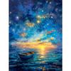 5d DIY Алмазная картина, вышивка крестом, картина маслом, звездное небо, лодка, пейзаж, алмазная вышивка, мозаика, полный круглый дрель, домашний декор