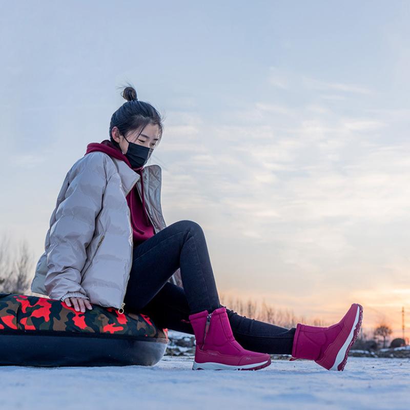 Мужские и женские зимние меховые утепленные водонепроницаемые уютные теплые непродуваемые легкие водонепроницаемые нескользящие сноубутсы для пешего туризма