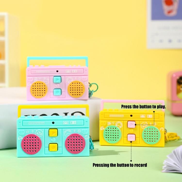 Мини-диктофон на брелоке Портативный дизайн Долговечность Пластик для повседневной записи Быстрая заметка в разных цветах