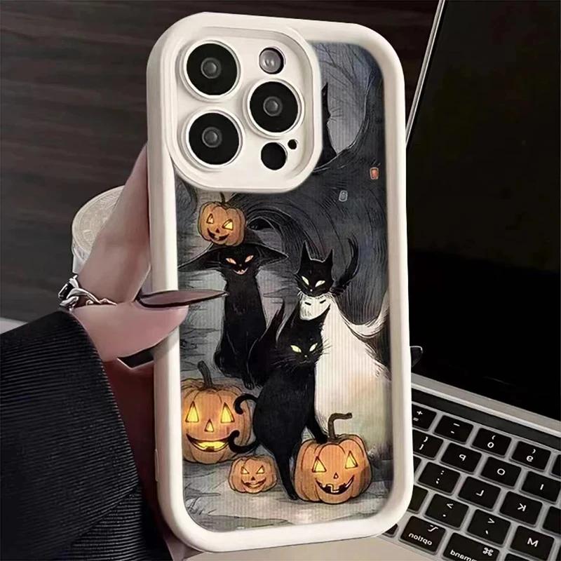 Темный Забавный Монстр Кот Лиса Креативный Чехол для Телефона Для iPhone 17 16 15 14 13 11 12 Pro Max 7 8 Plus X XS XR Ударопрочная Задняя Крышка