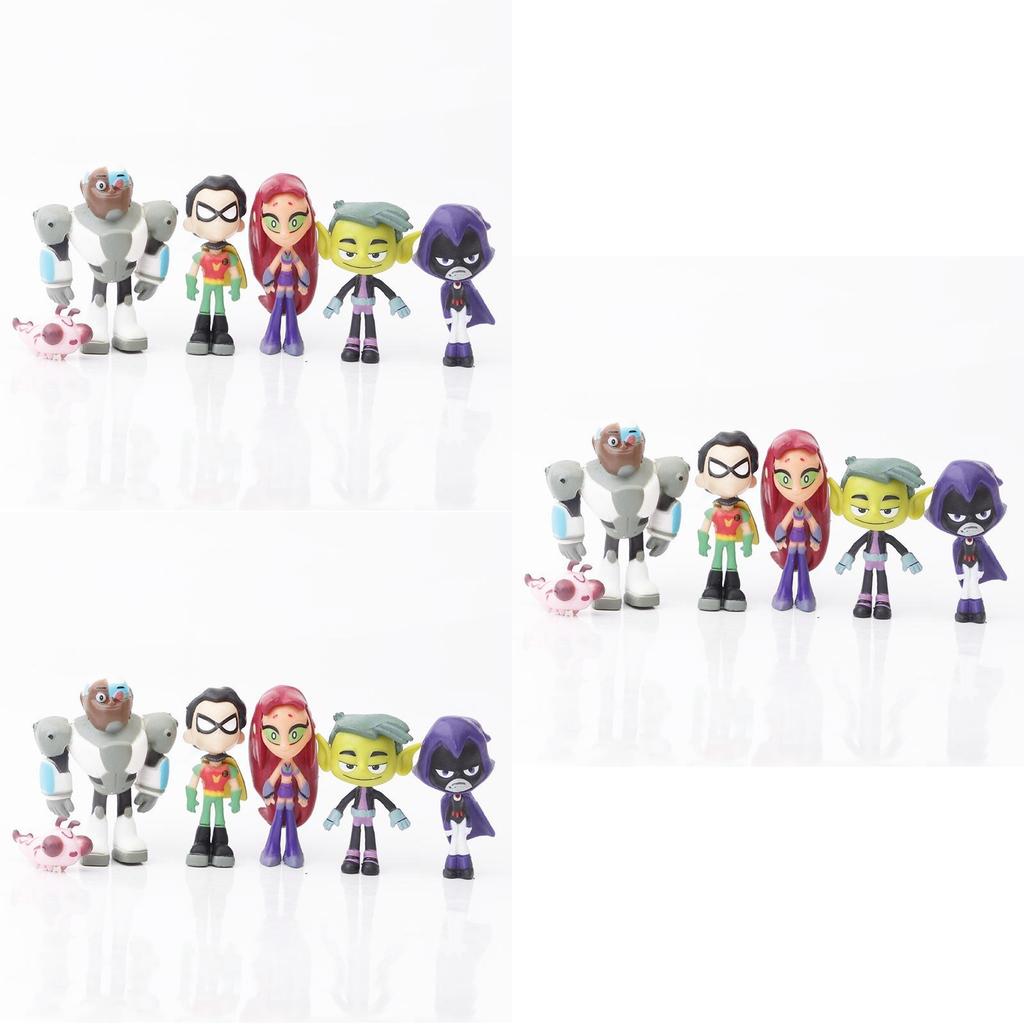 Яркие аниме-фигурки Юных Титанов Вперед с Робином Рейвеном Бистбоем Старфаер