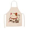 Кухонный фартук Lucky Cat, женский фартук для приготовления пищи, хлопковые льняные нагрудники, кухонный фартук для уборки дома, Kawaii фартук