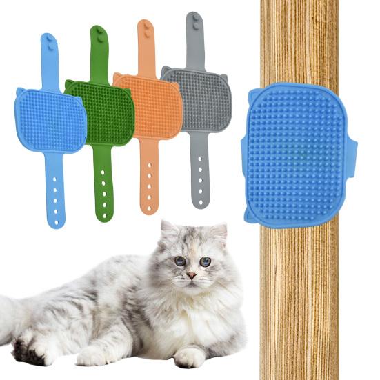 Cat Self Groomer for Table Leg Adjustable Corner Cat Face Itch Scratching Brush Silicone Self Massage Comb for Indoor Long And Short Haired Cats