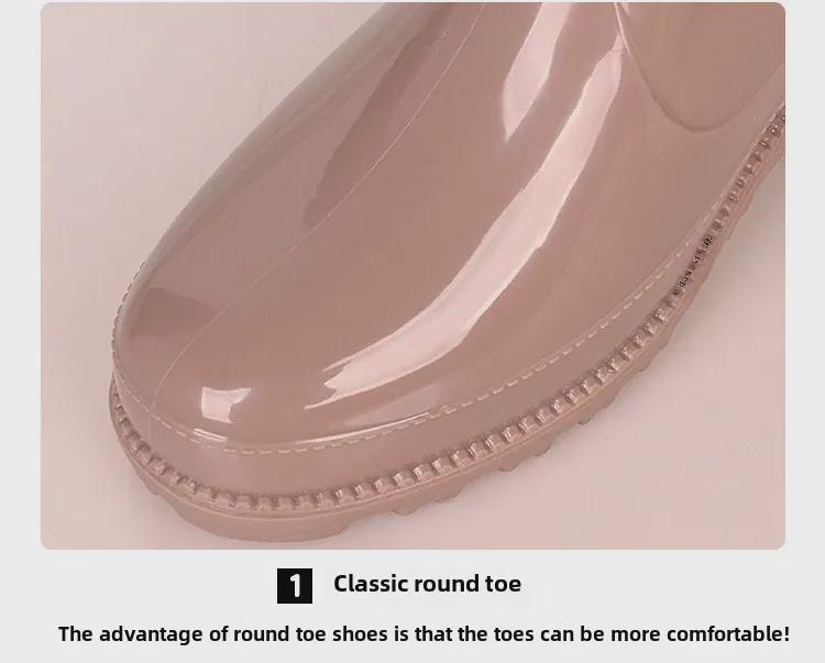 Женские европейские и американские резиновые сапоги Bow Low Tube — модные нескользящие сапоги из ПВХ для ношения на открытом воздухе.