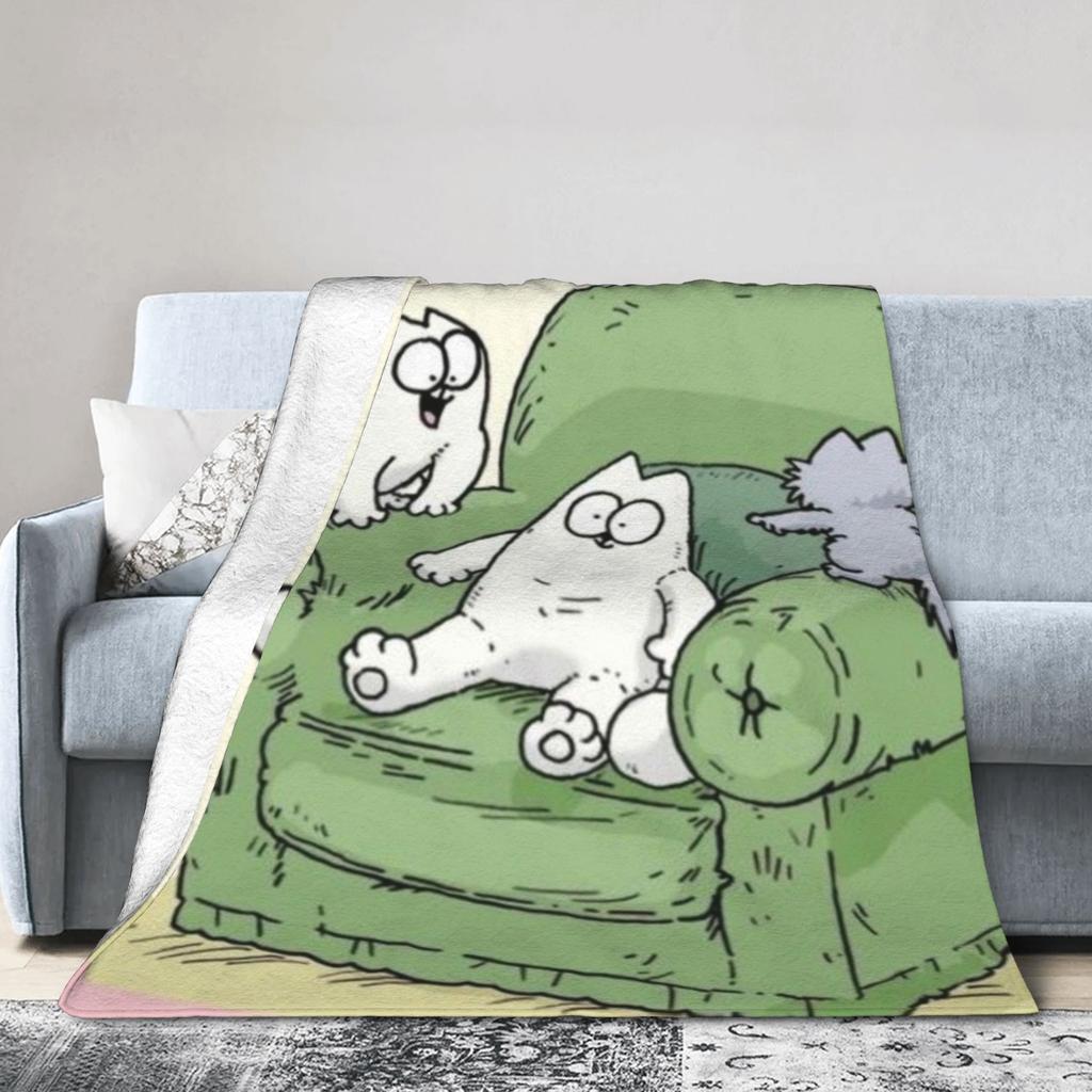 Simons Cat Blanket Super Soft Warm Throw Blankets for Bed 50x60 Inch Multi-size Bedspread
