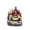 Unique Christmas Village Houses Sets Rotating Train Display Figurines-LED Light Up Musical,Battery Operated Holiday Decoration