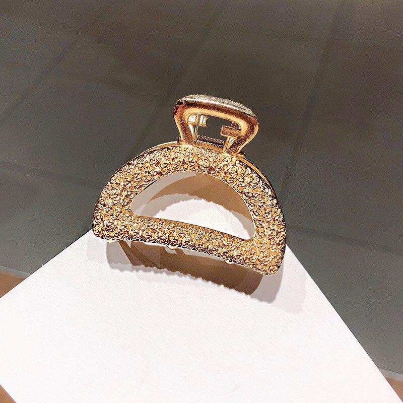 Модные простые геометрические заколки для волос с когтями для женщин и девочек, металлические заколки для волос в форме краба, полые заколки для волос, аксессуары для волос, головные уборы