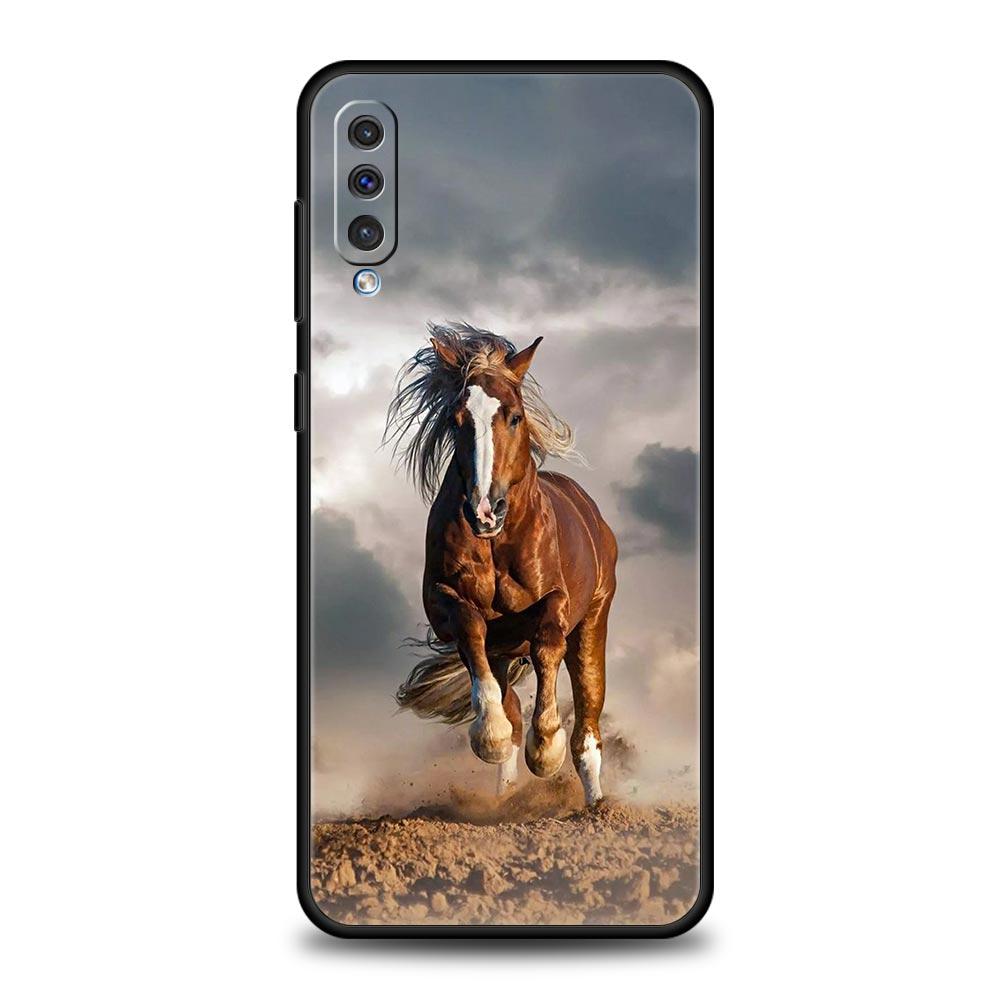 Чехол для телефона с изображением животного Лошадь для Samsung Galaxy A56 A36 A26 A16 A34 A24 A42 A22 A20 A12 A40 A30 A10 5G Мягкий ТПУ Чехол-оболочка Сумка Funda
