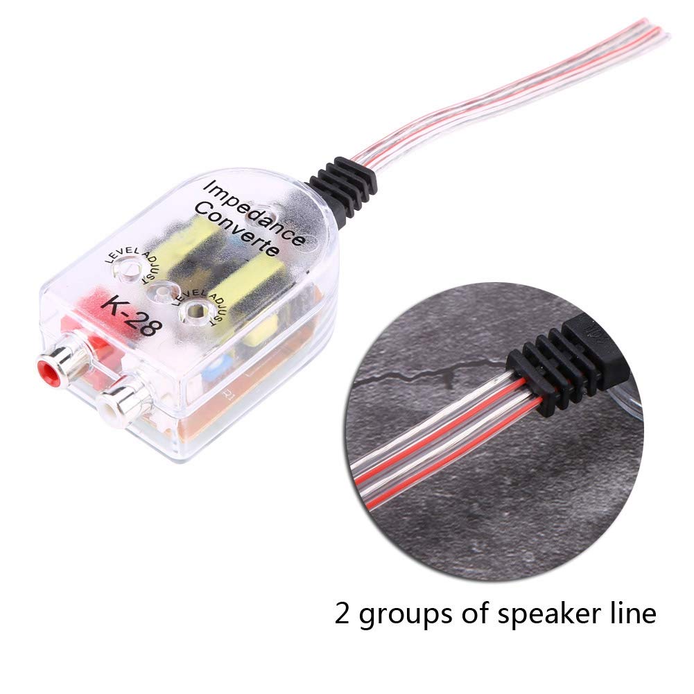 Fabater Автомобильный аудио высокоуровневый в низкоуровневый преобразователь CD-усилитель Удобный аудио высокоуровневый в низкоуровневый Сабвуфер для автомобильного аудио усилителя Регулятор, Преобразователь,