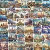 50 ШТ. Знаменитые Города Наклейки Путешествия Открытка DIY Игрушка Подарок Граффити ПЭТ Наклейка для Телефона Багажа Ноутбука Скрапбукинг Водонепроницаемая Наклейка