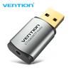 Внешняя звуковая карта Vention 2-в-1, USB-адаптер 3,5 мм, аудиоинтерфейс для кабеля наушников, компьютера
