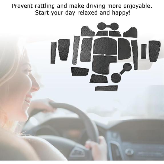 YEE PIN для Kia Seltos Вкладыш в центральную консоль Коврики в дверные карманы Дверные коврики Подходят для 2021-2024 2025 Kia Seltos 2026 Аксессуары LX/S/EX/Nightfall