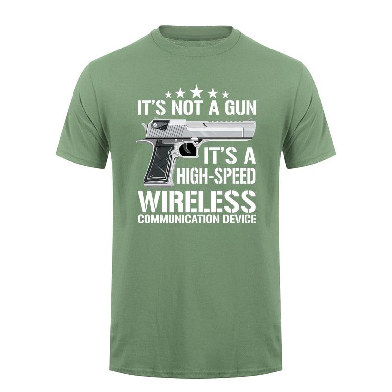 Its Not A Gun Funny Meme T Shirt High Speed Wireless Communication Device Tshirts Pistol Graphic Da969