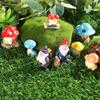 Bonsai Ornament Mushroom Figurines Miniature Mushroom House Gnome Terrarium Micro Landscape