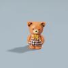 5pcs Resin Apron Bear Decorations Mini Desk Bear Decorations Cute Little Bear Figurine  Desktop Use