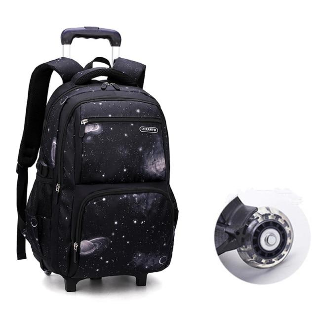 2 Wheels Travel Rolling Luggage Bag School Trolley Backpack For Boys Kid 'S Travel Backpack On Wheels School Backpacks Child