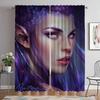 Blackout Kitchen Curtains Child Room Female Elf Living Room Curtain Curtains for Bedroom Shades Halloween Decoration Partition